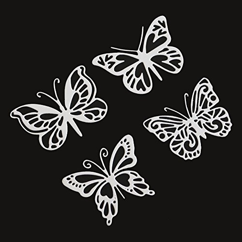 ONEVER Fustelle Figura della Farfalla Carte Decorative Bordi Metallici Stencil per Greeting Card Copertura goffratura Stencil Fai da Te Scrapbooking Album (Farfalla) - 5