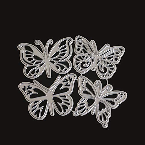 ONEVER Fustelle Figura della Farfalla Carte Decorative Bordi Metallici Stencil per Greeting Card Copertura goffratura Stencil Fai da Te Scrapbooking Album (Farfalla) - 7