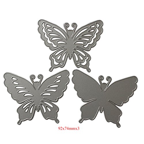 Lifet – Fustelle a Forma di Farfalla, per Scrapbooking, Album di Carta, Cartoline Artigianali, per Sizzix Big Shot/Cuttlebug/e Altre Macchine da Disegno - 4