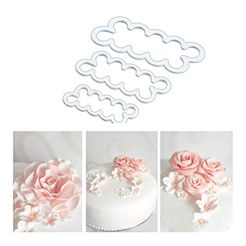 Fyuan Stampaggio Rose garofani peonia 3D Petalo Cake Cutter Fiore Fondente glassa Strumento Decorazione Stampo Fai da Te Accessori da Forno, 9 pz - 7