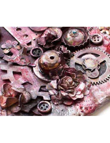 Sixxiz – Fustella Sizzlits, rosa in 3D, design di Scrappy Cat - 3