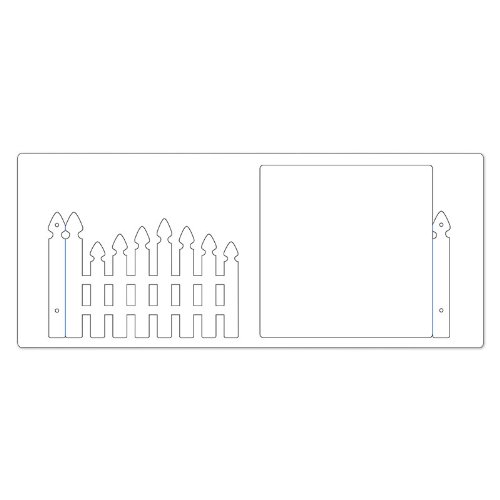 Sizzix – Scoreboards, fustella decorativa extra large con staccionata del giardino - 2