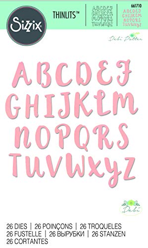 Sizzix Thinlits Fustella, Spazzola Capital Alpha - 3