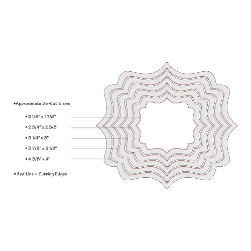 Sizzix Framelits Fustelle Set di 5 Pezzi, Etichette Fancy - 3
