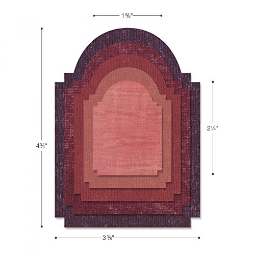 Sizzix 662692 Fustella Thinlits Arco in Sequenza di Tim Holtz, Metallo, Argento, 19.1 x 14.4 x 0.4 cm - 2