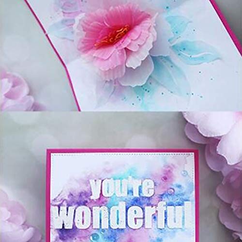 Taglio Dies Clifcragrocl fiore 3D DIY metal fustella stencil scrapbook Paper Cards album Craft Decor – argento - 4
